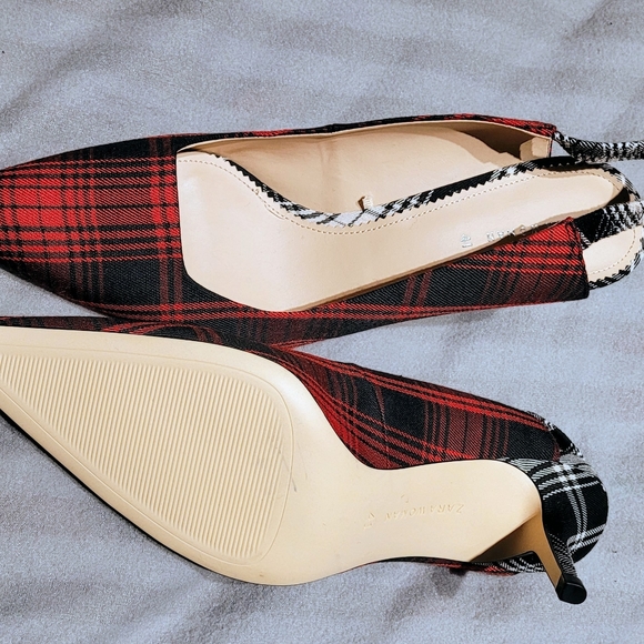 Zara plaid heels with pointed toes - Picture 4 of 5